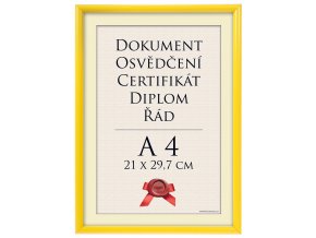 Rámik žltý UH A4 - 21x29,7