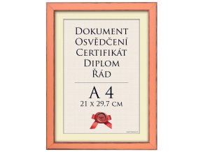 Rámeček retro A4 oranžový