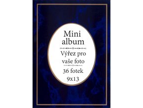 Mini album sešit 36 foto modré