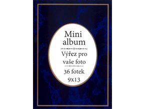 Mini album zošit 36 foto modré