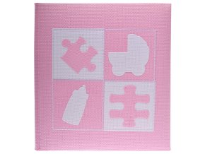Dětské fotoalbum Baby puzzle růžové