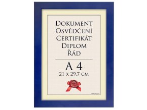 Rámeček Basic modrý 21x29,7 - A4
