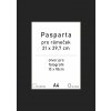 Pasparta čierná 21x29,7 - A4