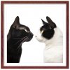 Plakát Kočky u fotografa 4 + hnědý rám
