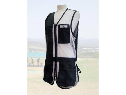 chaleco ste negro red blanca piel negra