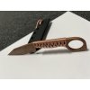 Nůž s pevnou čepelí - GZ Custom Blades - Dragonsteeth MK5 "CUSTOM" - ROSE GOLD/paracord pink wrap rukojeť