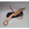 Nůž s pevnou čepelí - GZ Custom Blades - Dragonsteeth MK5 "CUSTOM" - ROSE GOLD/paracord pink wrap rukojeť