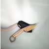 Nůž s pevnou čepelí - GZ Custom Blades - Wolfteeth MK5 "CUSTOM -  ROSE GOLD/paracord pink wrap rukojeť