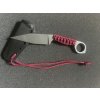 Nůž s pevnou čepelí - GZ Custom Blades - Dragonsteeth MK5 Tactical gray/paracord red wrap rukojeť