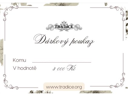 Dárkový poukaz 3000