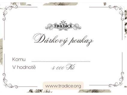 Dárkový poukaz 5000