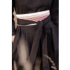 WRAPPING TAPE, BLACK LINEN WITH DECORATIVE TINDING FABRIC