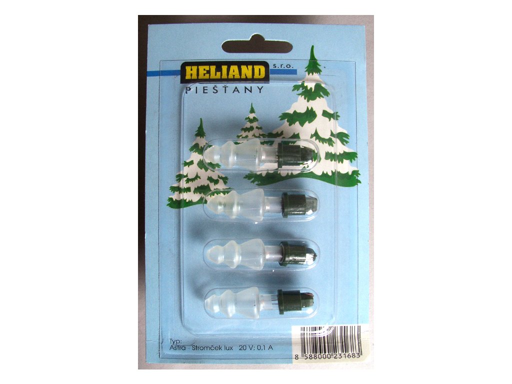 Box of 4 white Astra Tree bulbs 20V/0,2A
