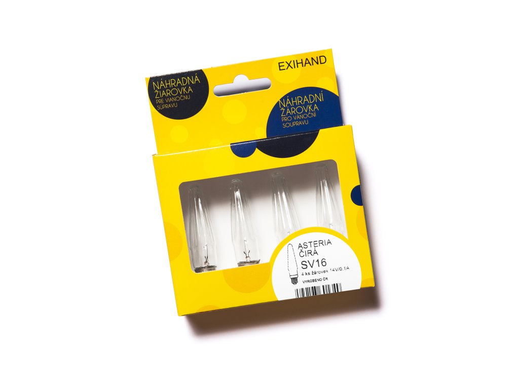 Box of 4 clear Asteria bulbs 14V/0,1A