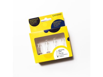 Schachtel mit 4 klaren Krystal-Birnen 20V/0.1A