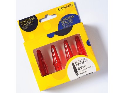 Box of 4 red Asteria bulbs 14V/0.1A