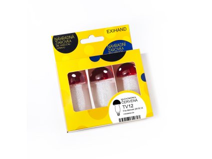 Box of 3 red Mushroom bulbs 20V/0,1A