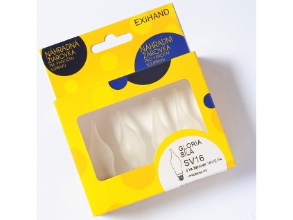 Box of 4 white Gloria bulbs 14V/0.1A