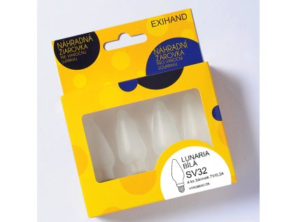 Blistr 4 žárovky Lunaria bílá 7V/0,2A