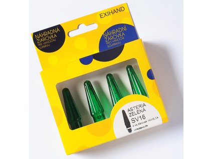 Schachtel mit 4 grünen Asteria-Glühbirnen 14V/0.1A