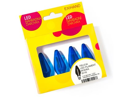 Box of 4 blue Felicia bulbs LED Filament 14V/0.2W