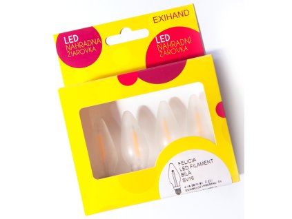 Blistr 4 bílé žárovky FELICIA LED FILAMENT 14V/0,2W