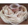Příze ručně předená (ovčí vlna + mohér) -  přírodní