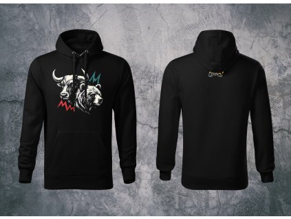 trading mikina medved byk lta