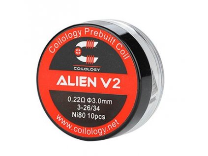 Coilology Alien V2 předmotané spirálky Ni80 0,22ohm 10ks