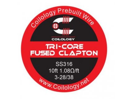 4197 coilology tri core fused clapton odporovy drat ss316 28 38