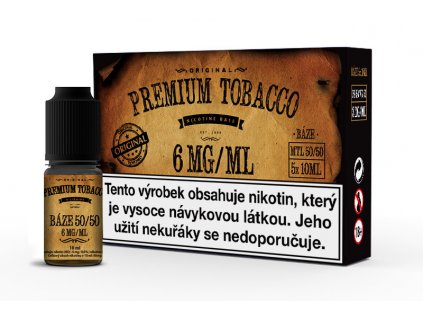 Screenshot 2022 10 22 at 22 37 56 Nikotinová báze Premium Tobacco (50 50) 5x10ml 6mg Ejuice.cz