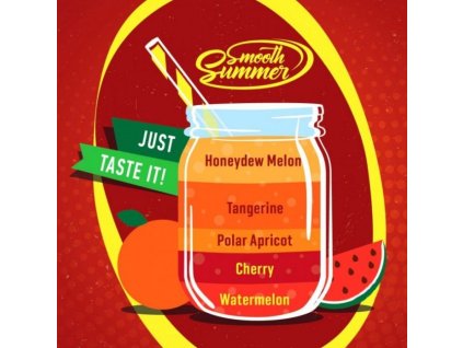 Příchuť Big Mouth Smooth Summer - Mandarinka a žlutý meloun (Watermelon, Cherry, Polar Apricot, Tangerine, Honeydew Melon) 10ml