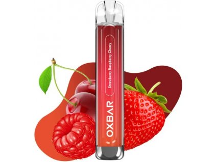 oxva oxbar c800 elektronicka cigareta strawberry raspberry cherry 16mg