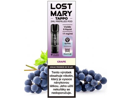 lost mary tappo pods cartridge 1pack grape 17mg