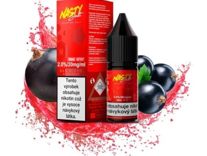 liquid nasty salt bad blood 10ml 20mg cerny rybiz mata