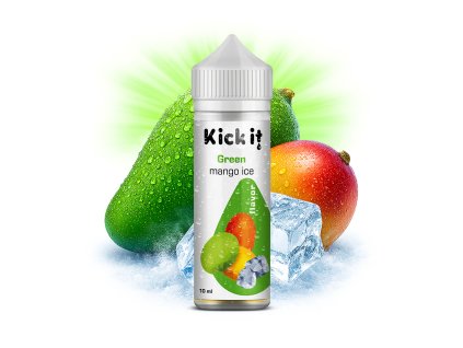 kickit Green Mango Ice shake and vape