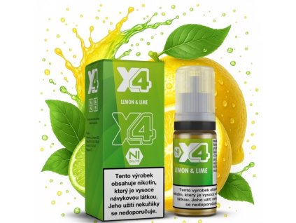 liquid x4 bar juice citron a limetka lemon and lime 10ml 20mg