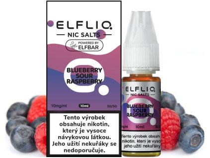 liquid elfliq nic salt blueberry sour raspberry 10ml 10mg