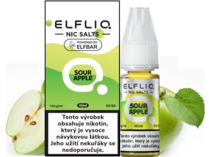 liquid elfliq nic salt sour apple 10ml 10mg