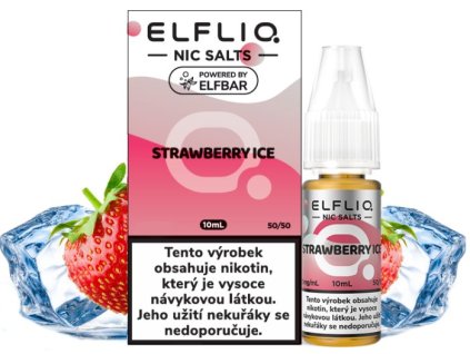 liquid elfliq nic salt strawberry ice 10ml 10mg