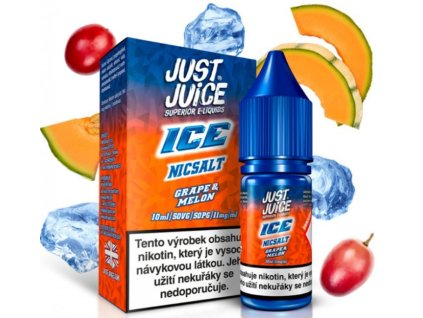 liquid just juice salt ice grape melon 10ml 20mg