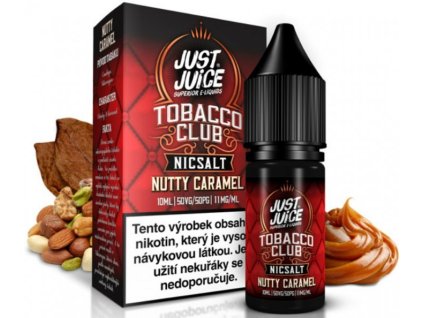 liquid just juice salt tobacco nutty caramel 10ml 20mg
