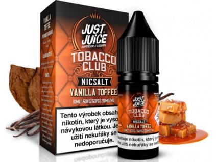liquid just juice salt tobacco vanilla toffee 10ml 20mg