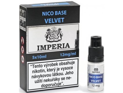 nikotinova baze imperia velvet pg20 vg80 5x10ml 12mg