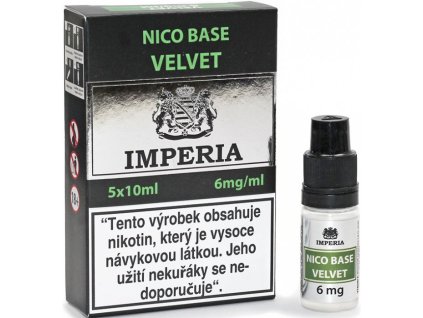 nikotinova baze imperia velvet pg20 vg80 5x10ml 6mg