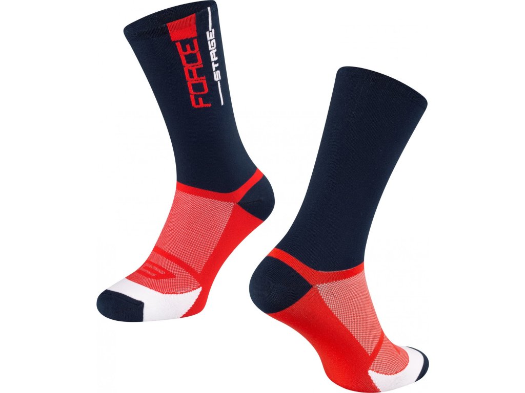 ponožky FORCE STAGE, modro-červené (Velikost S-M/36-41)