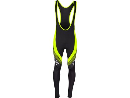 kalhoty FORCE F58 se šráky bez vložky,črn-fluo (Velikost XXL)