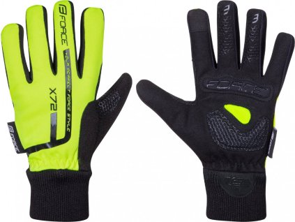rukavice zimní FORCE KID X72, fluo (Velikost L)