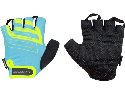 rukavice FORCE SPORT, modro-fluo (Velikost L)