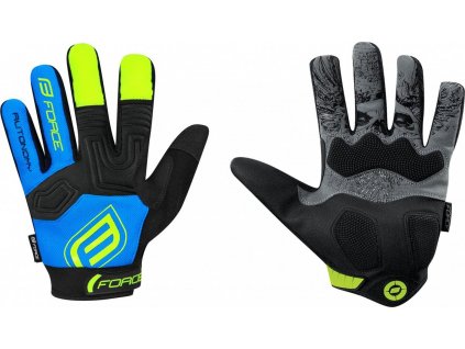 rukavice FORCE KID MTB AUTONOMY, černo-modré (Velikost L)
